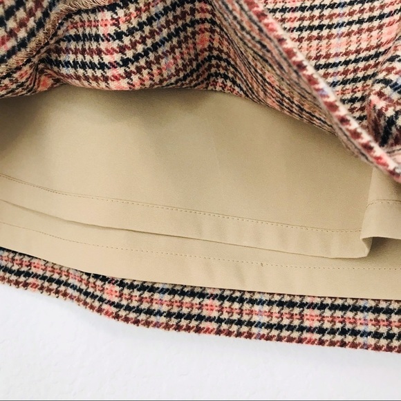 New! Talbots Petite Highland Wool Houndstooth Plaid A Line Skirt 16P - Picture 6 of 8